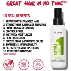 6 Sprays 10-en-1 Thé Vert UniqOne Revlon 150ML -Hair Care Soldes 6 sprays 10 en 1 the vert uniqone revlon 150ml 3