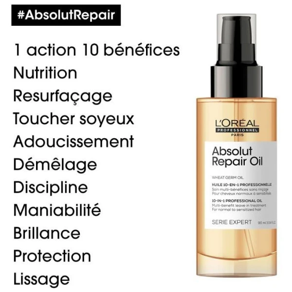 Duo Huile & Masque Routine Absolut Repair Gold L'Oréal Professionnel 3 Duo Huile & Masque Routine Absolut Repair Gold L'Oréal Professionnel – Image 3