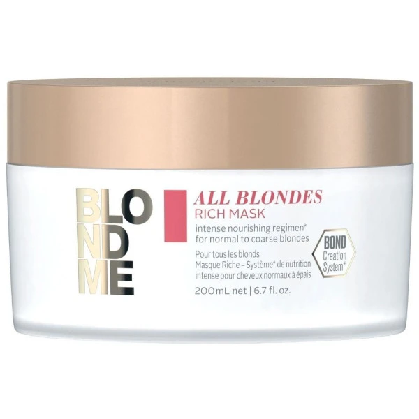Masque Riche BlondMe Schwarzkopf 200ML 1 Masque Riche BlondMe Schwarzkopf 200ML