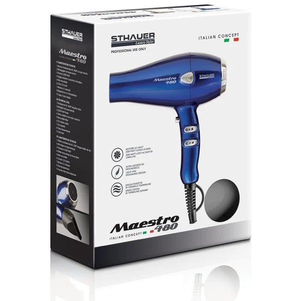 Sèche-cheveux Maestro 480 Bleu Sthauer 3 Sèche-cheveux Maestro 480 Bleu Sthauer – Image 3