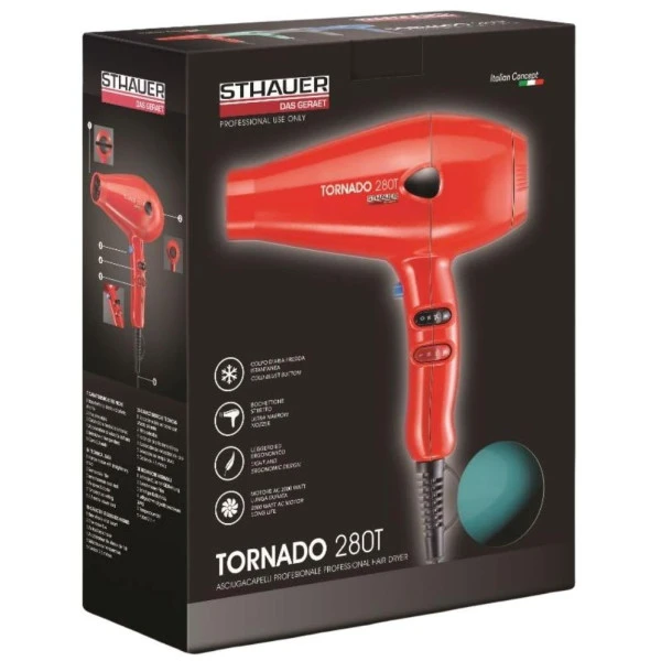 Sèche-cheveux Professionnel Vert Tornado STHAUER 2000 Watts 2 Sèche-cheveux Professionnel Vert Tornado STHAUER 2000 Watts – Image 2