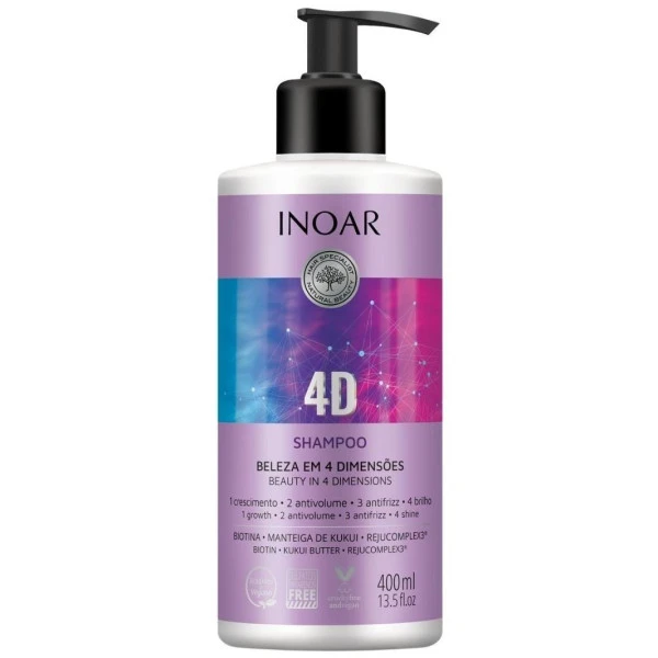 Shampooing 4D Inoar 400ML 1 Shampooing 4D Inoar 400ML