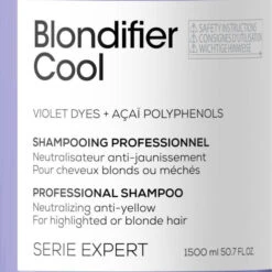 Shampooing Blondifier Cool L'Oréal Professionnel 1,5L -Hair Care Soldes shampooing blondifier cool loreal professionnel 1 5l 6
