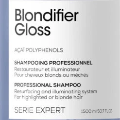 Shampooing Blondifier Gloss L'Oréal Professionnel 1,5L 15 Shampooing Blondifier Gloss L'Oréal Professionnel 1,5L -Hair Care Soldes shampooing blondifier gloss l oreal professionnel 15l 6