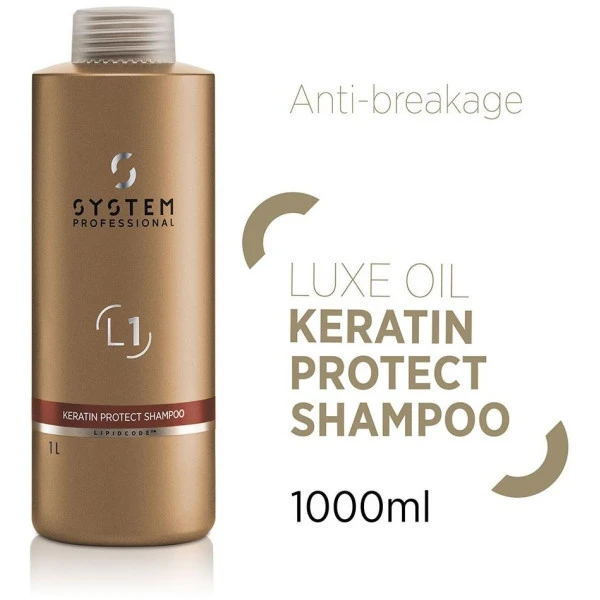 Shampooing Protecteur De Kératine L1 System Professional LuxeOil 1000ml 3 Shampooing Protecteur De Kératine L1 System Professional LuxeOil 1000ml – Image 3