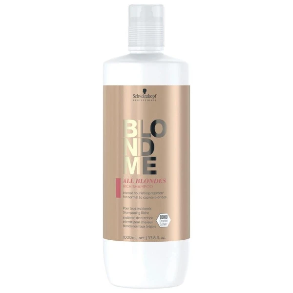 Shampooing Riche BlondMe Schwarzkopf 1L 1 Shampooing Riche BlondMe Schwarzkopf 1L